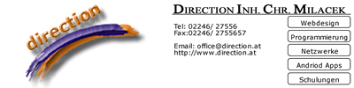 direction - Software Sicherheit Netzwerk Software Websites Programmierungen